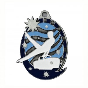 Color 3D Medallas de esmalte Gimnasia Medallas Medallas Regalo