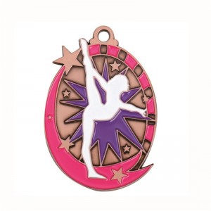 Gag 18K Gold Square Rectangle Medallion Medalla de gimnasia rítmica