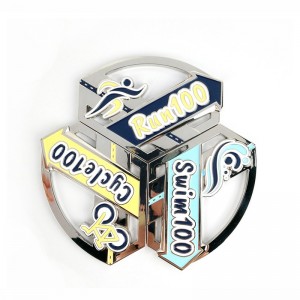 Medallas de premio Medallas antiguas personalizadas Medalla de triatlón 3D