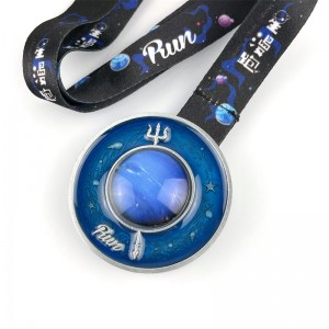 Color 3D Enamel Efecto estereoscópico Medalla Medalla de carrera