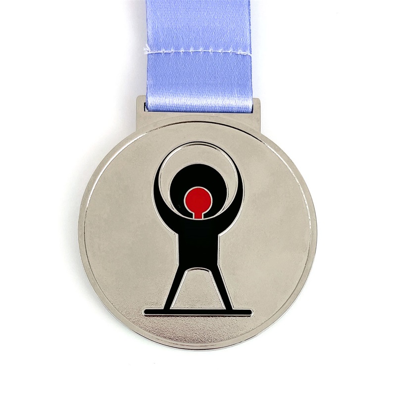 Medallas de esmalte 3D de color Medallas de bronce de oro Medalla deportiva y cinta