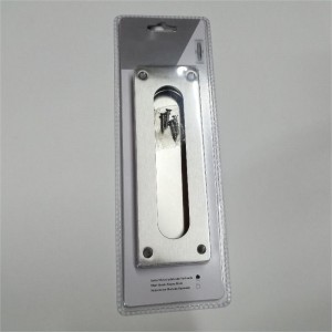 Tiradores de al ras empotrado de 7.09 pulgadas para la puerta del armario de la puerta de bolsillo, manija corrediza de la puerta de granero, puertas rectangulares de acero inoxidable cepillado hardware