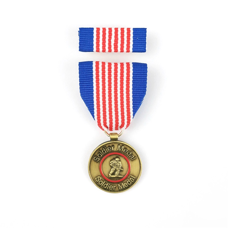 Medalla de bronce de oro de zinc 3d Medalla grabada de bronce personalizado Medalla de Honor de Medalla Universal de Honor Medalla de Honor