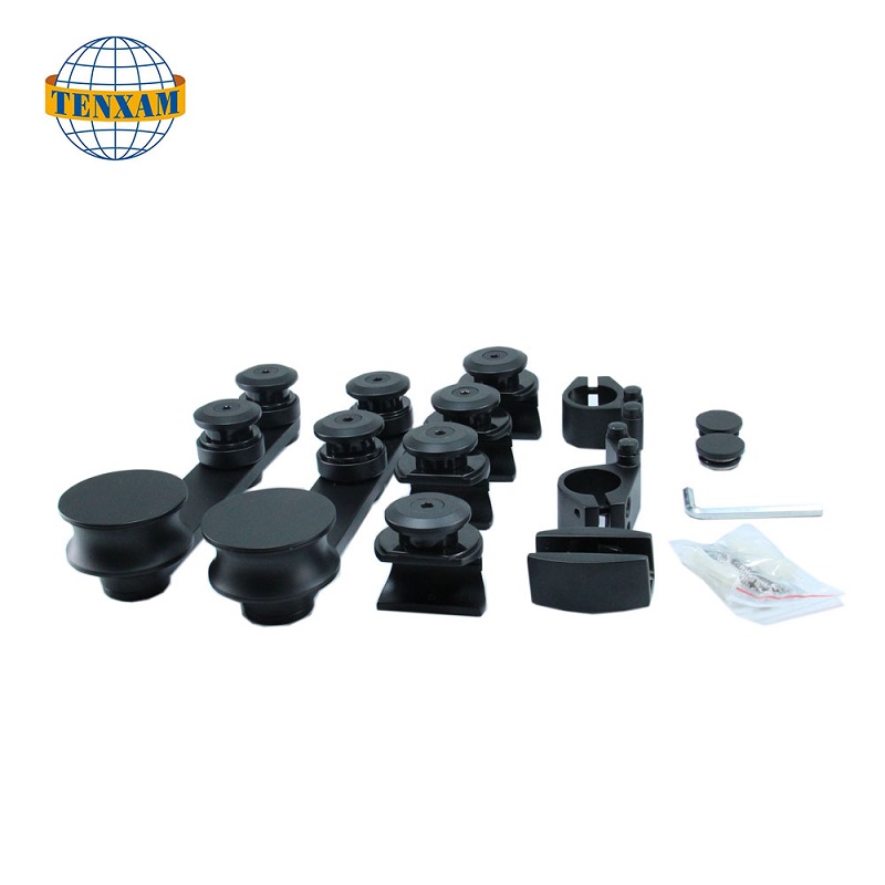 Sistema de ferrocarril de baño Double Sliding Warehouse Kit de hardware de hardware de la puerta corredera de riel corredizo