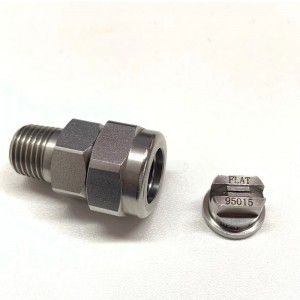 Consejos de pulverización de unijetos TP, TPU, boquilla de tpu de acero inoxidable de acero inoxidable de ventilador plano, boquilla de limpieza de metal