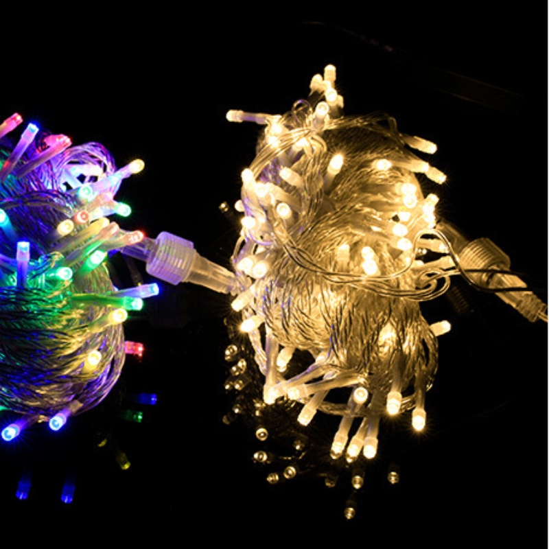 LED LEACHES DE NAVIDAD LED Impresiones al aire libre Fairy Fairy Fairy para Navidad Año Nuevo Luces de cuerda de boda Decoración