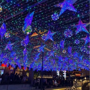 Iluminación de guirnaldas al aire libre de vacaciones Luces denavidad Decoraciones de fiesta de bodas LED RGB Fairy String Light