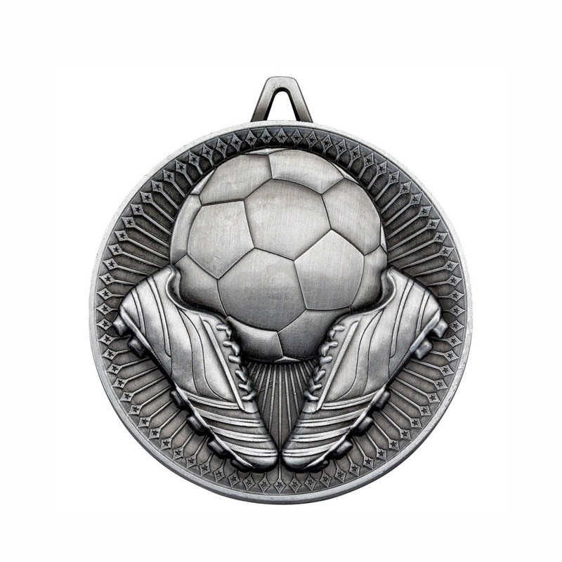 OEM FABRICACIÓN Medalla de fútbol de fútbol de OEM Carrera de fútbol Running Metal Marathon Medalla deportiva con cinta