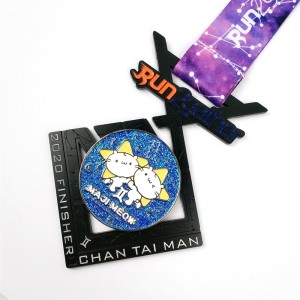 Fábrica Al por mayor de aleación de zinc recuerdo de recuerdo de animalesnegros Medalla de metal