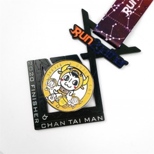 GAG MANDIZAJE DEL LOGO DEL LOGO CONSEJO DEL MATAL DE METAL MARATHON Medalla de honor deportivo