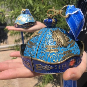 Impresión de sublimación de colorido aleación de zinc en blanco Medalla deportiva de levantamiento de pesas giratorias