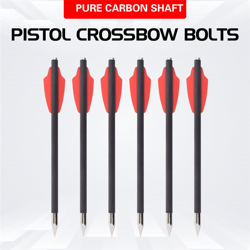 Elongarrow 119612-01 Pernos de flecha de carbono de 16 cm con 2 piezas 1.65 pulgadas de veleta roja