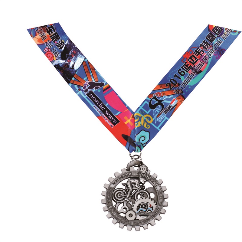 Medalla de carrera de bicicletas Supliers Medalla de triatlón personalizado Regalos globales