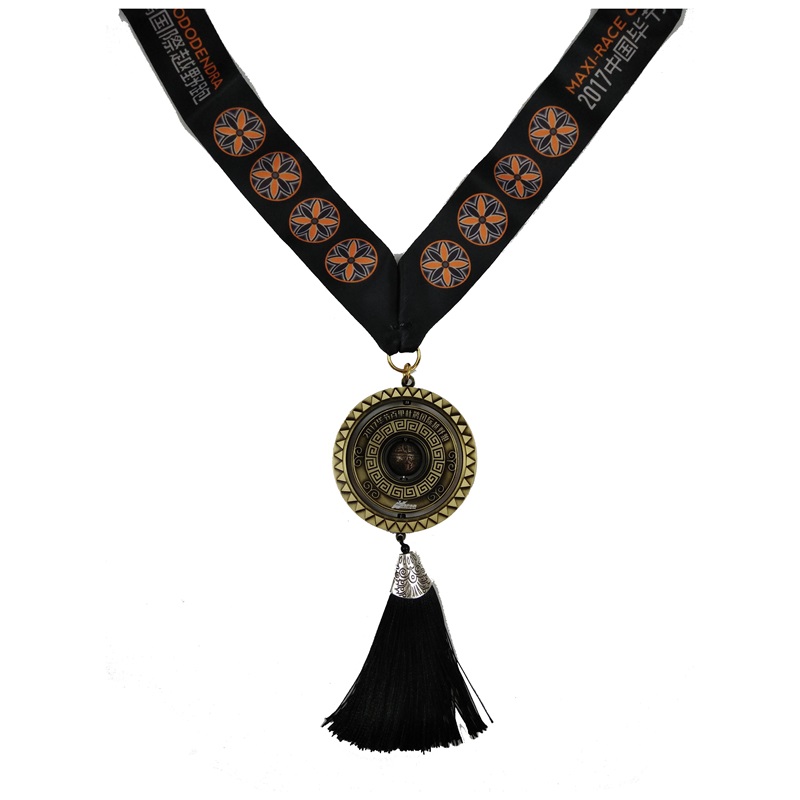 Personalizar la colgilla de medalla de bronce de plata de oro Ucrania League Jiu Jitsu Medalsu