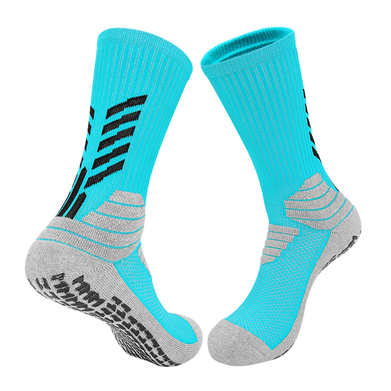 Fábrica Sport Sport Sports Socks Anti Slip Football Socks con logotipo de calcetines de fútbol atlético
