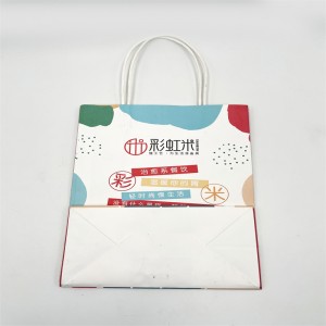 Bolso de papel impreso en color, bolsa de papel simple y de moda
