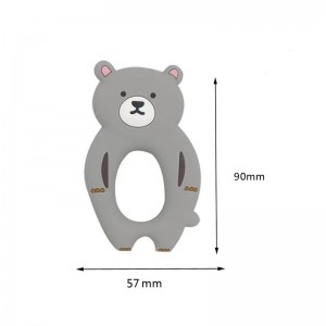 BPA Free Free Chewable Tieting Toy Dentitas de bebé de la forma del osito Silicona Telicona TEATER
