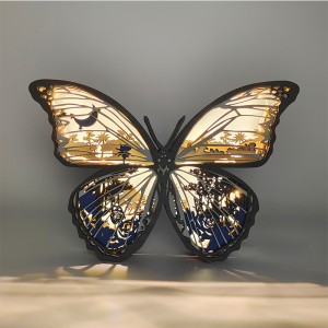 Adornos de mariposa de madera 3D