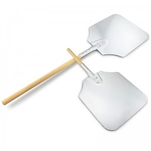 Mango de madera 12nch/14 pulgada/16 pulgadas pizza de aluminio cáscaras pizza pizza pizza spatula paleta
