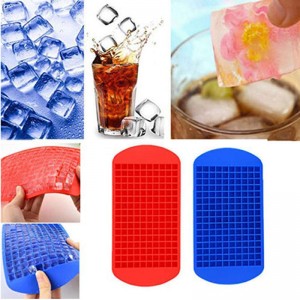 Silicone Mini bandejas de cubos de hielo, 160 piezas de moldes de hielo triturado Liberación fácil de hielo Pequeños Cócteles de whisky enfriando, gadgets de cocina bandejas de hielo apilables, Herramientas de accesorios especiales d...