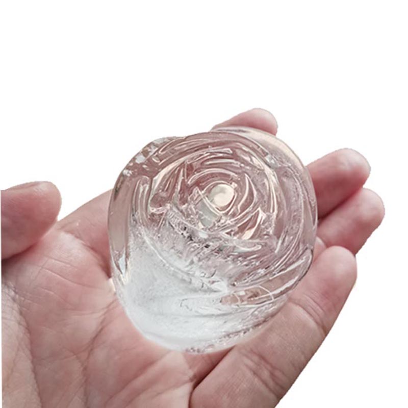 Silicona 3d Rose Ice Molde bandeja de cubitos de hielo grande, hace 4 hielo lindo en forma de flores, caucho de silicona divertido fabricante de bolas de hielo grande para cóctel con bourbon whisky, lavavajillas, tres colores