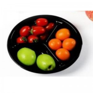 Tres-comartment Fresh-cut frutas Box Bottom 205*155*58 mm HJ-190