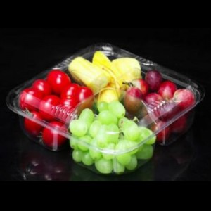 Cuatro-comartment Fresh-cut frutas Box Bottom 290*195*75 mm HJ-04L