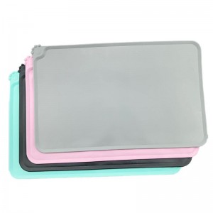 Alfombra de tazón de mascota impermeable de silicona de grado alimenticio para gatitos y cachorros, manteles de tazón de mascotas queno son deslizantes, resistentes al desgaste y duradero