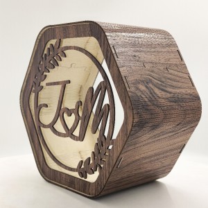 Caja de inicio de sesión de madera