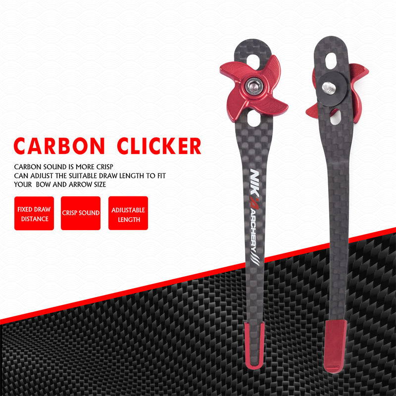 26CK03 Red Color Carbon Clicker para recurvar disparos de arco