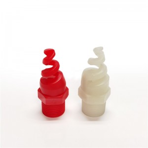 1/4 a 1 pulgada plástico rojo blanco pp boquilla de gas de escape espiral