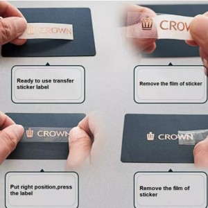 Pegatina de etiqueta de dorado UV