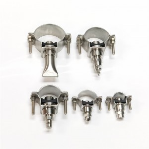 Conectores de ojo dividido de acero inoxidable para fijar boquillas y tuberías