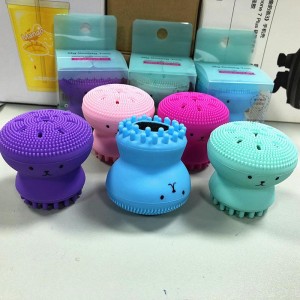 Cepillo de limpieza Silicona Hommansmentación de la mano y masajeador de limpieza, cepillo de limpieza en forma de pulpo para limpieza profunda Exfoliación Masaje de piel