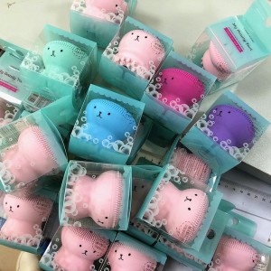 Cepillo de limpieza Silicona Hommansmentación de la mano y masajeador de limpieza, cepillo de limpieza en forma de pulpo para limpieza profunda Exfoliación Masaje de piel