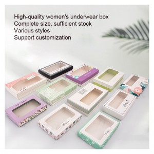 Caja de regalo de papel de ventana personalizada