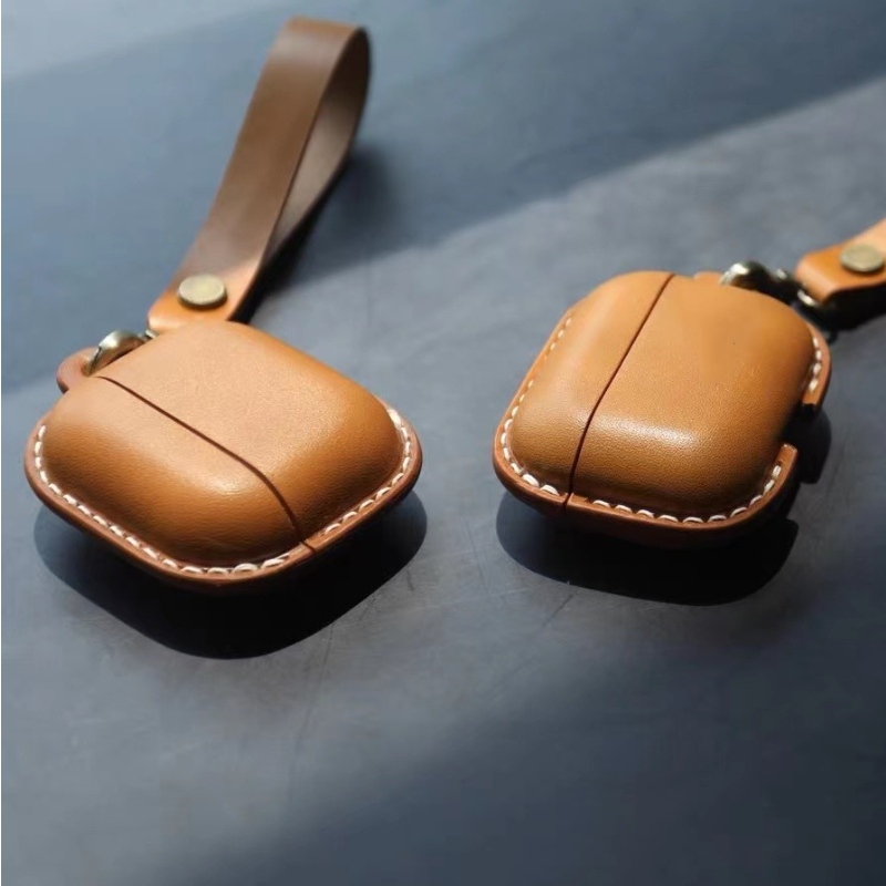 Nueva funda protectora Apple airpods pro 2, funda de cuero manual integrada, funda de auriculares bluetooth, funda de cuero anticolisión