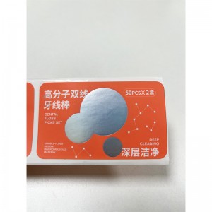 Etiqueta adhesiva personalizada de plata caliente