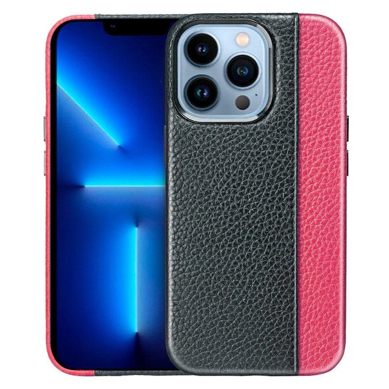 Case de cuero de teléfonos móviles Apple iPhone 14Pro, protección con todo incluido de 360 ​​grados, caja de teléfono móvil Norange de color de color de moda, botones de metal sensibles y duradero