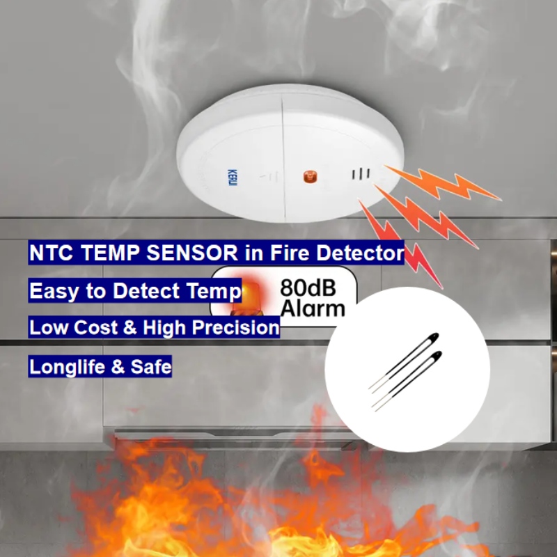 Sensor de temperatura del termistor NTC en detector de incendios