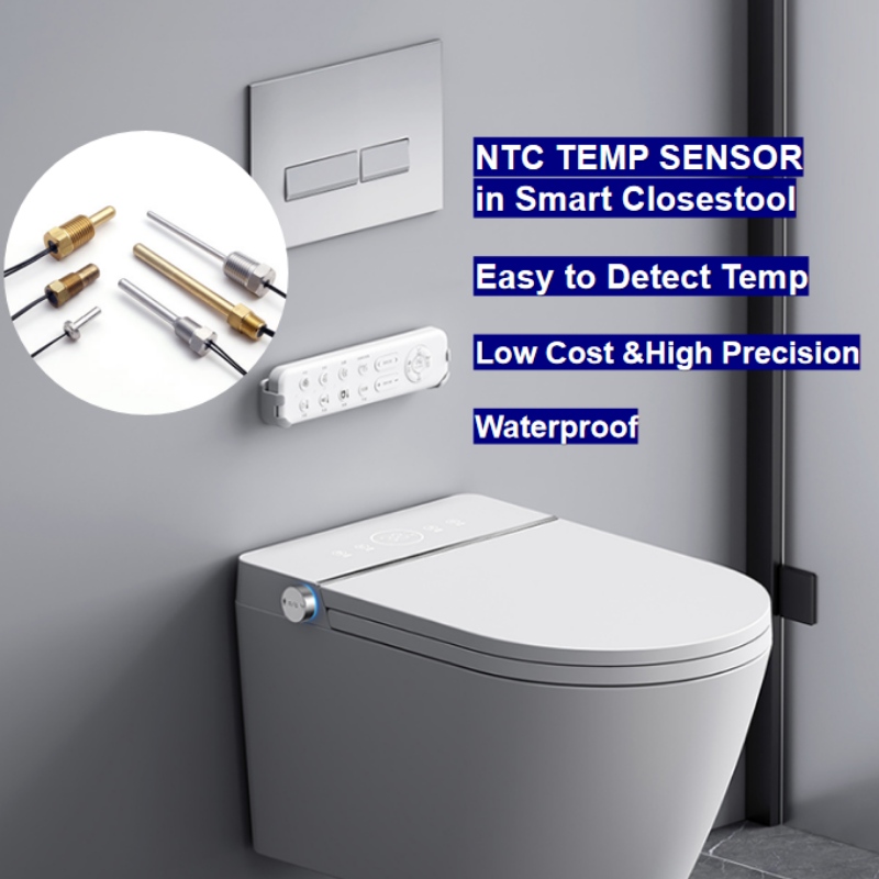 Sensor de sensor de temperatura del termistor NTC en asiento de inodoro inteligente de cierre de cierre