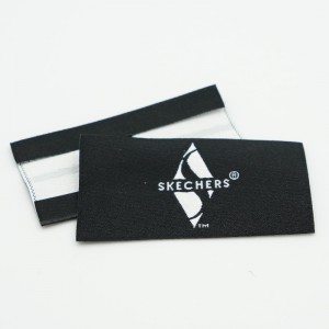 Diseños de prendas de vestir al por mayor Camisa de ropa de logotipo personalizado etiquetas de la marca de algodón etiquetas de la marca tejida del medio ambiente amigable con el medio ambiente