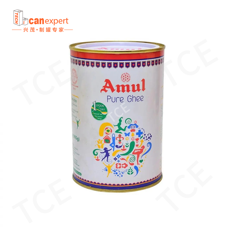 TCE-Factory Suministro de metal de grado alimenticio puede cmyk/pms color/estampado de hojalatero lata de leche lata