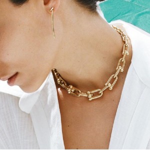 Collar de cadena gruesa Europa y la luz denicho de lujo de la luz de la luz de los Estados Unidos.