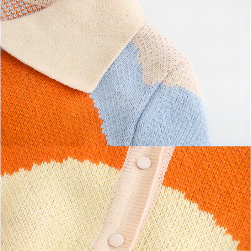 Sweater de logotipo OEM personalizado mujeres Jacquard Knitwear Damas Jumper
