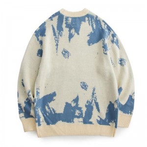 Jacquard Patrón Jacquard Lana Tornillo de lana Cuello Menéter