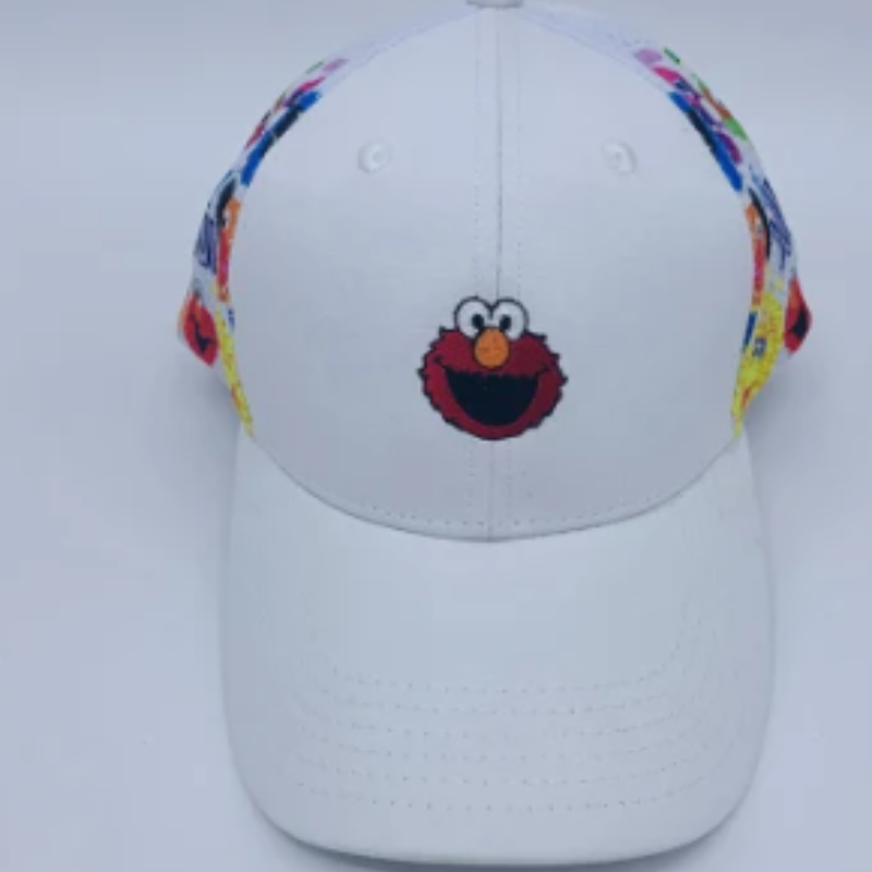 Gorra de béisbol de algodón con estampado de malla lateral