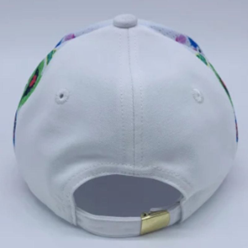 Gorra de béisbol de algodón con estampado de malla lateral