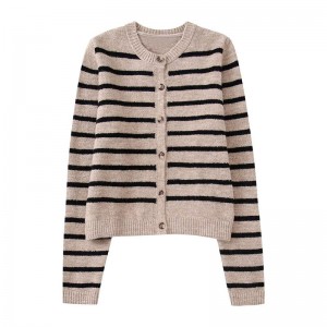 Autumn New Fashion Fashion Sweater Cardigan Cardigan Vintage Botón de manga larga Sweaters femeninos