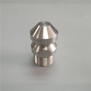 Boquilla de limpieza de drenaje de acero inoxidable Boquilla de chorro de alcantarillado a alta presión